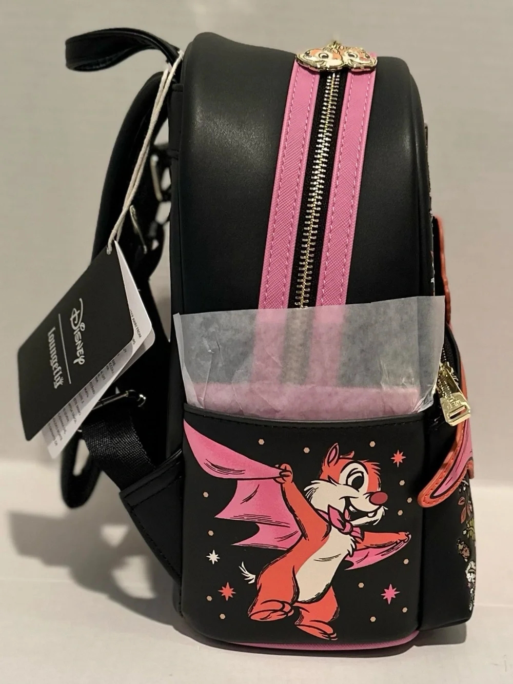 Loungefly Disney NWT Chip & Dale Bat Mini Backpack